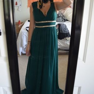 green prom dress